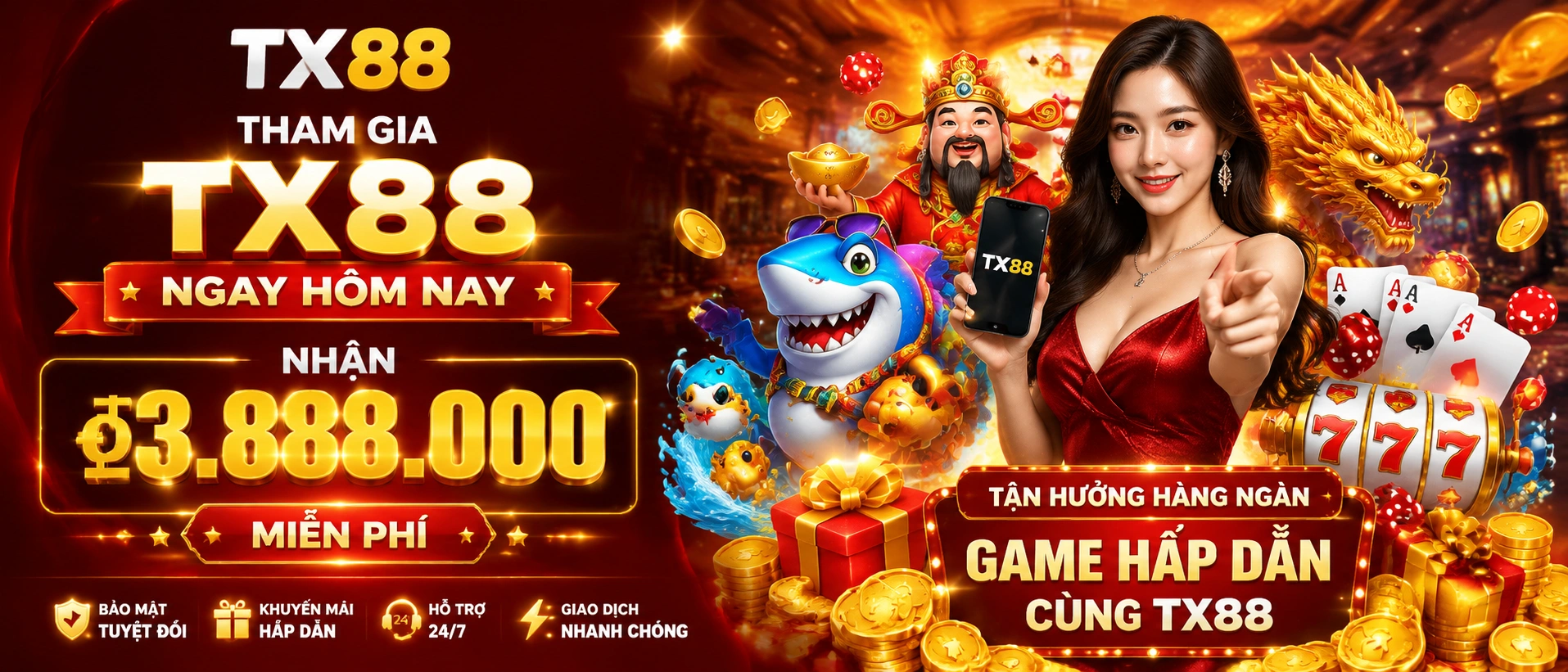 Game Nổ Hũ ghim nổi bật tại TX88