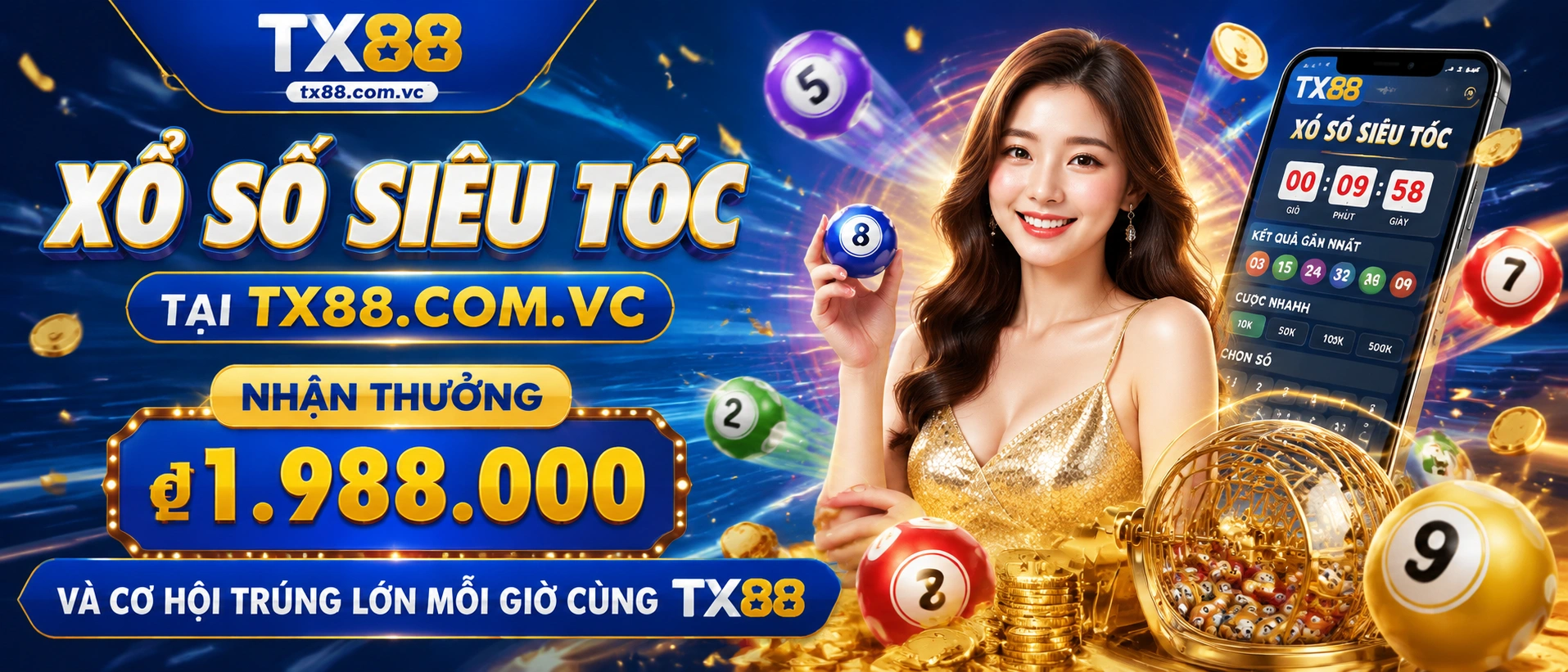Giao diện Xổ Số TX88 hiển thị trung tâm dữ liệu kết quả hôm nay